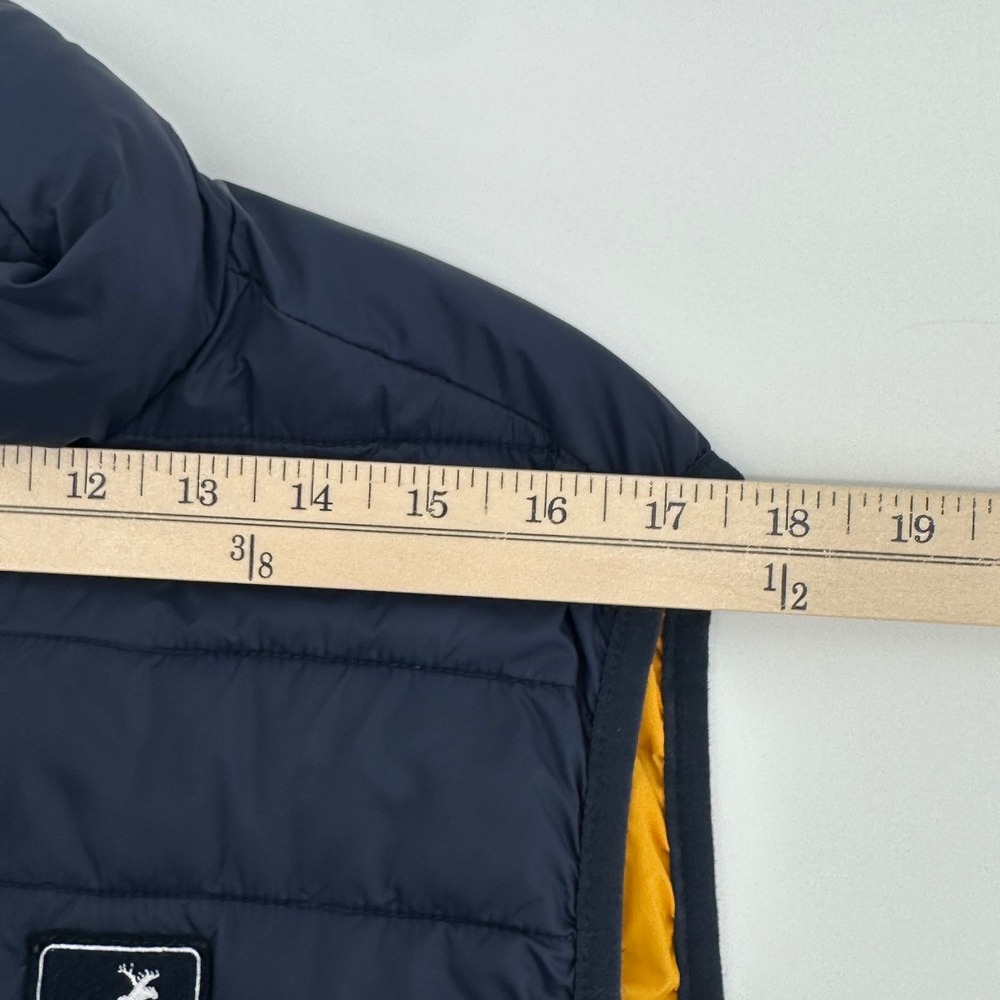 Fat Moose Quilted Womens L Vest Navy Blue Yellow Puffer Sleeveless‎ Outerwear - Picture 8 of 12